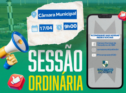 Sessão Ordinária da Câmara Municipal de São Bento do Norte