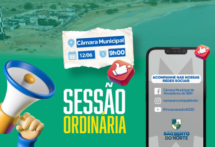 Sessão ordinária 12/06/2026